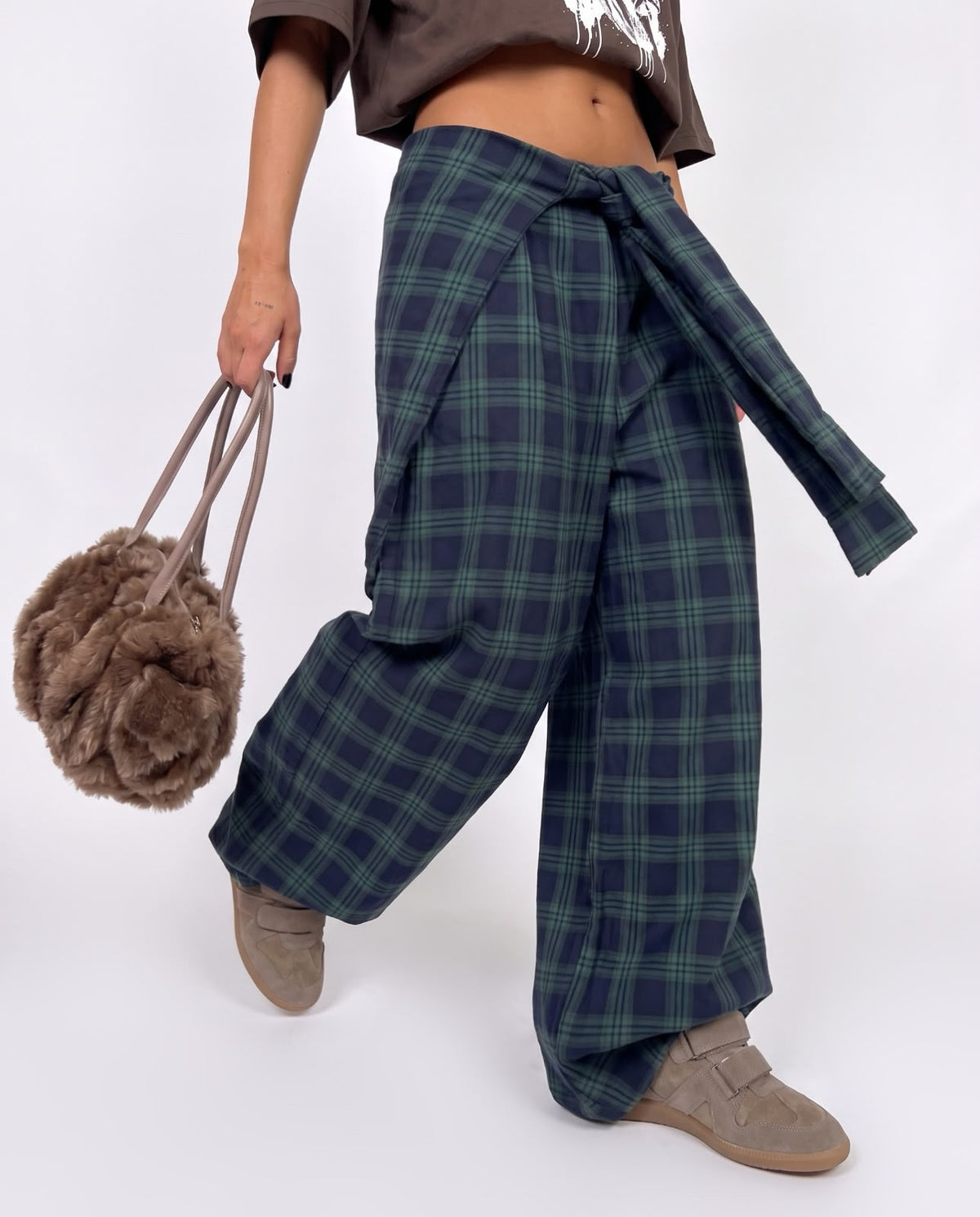 Pantalone Check Overlay