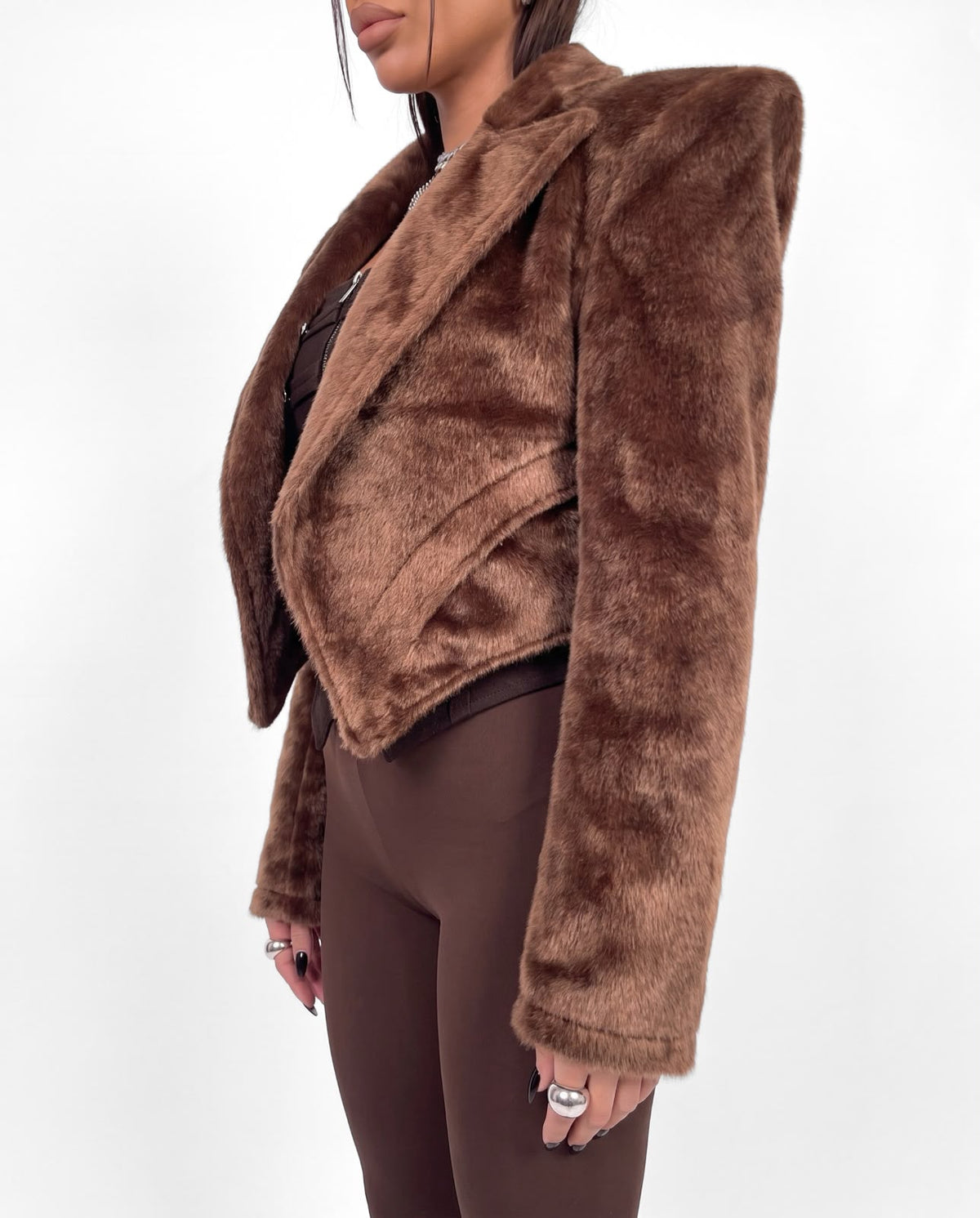 Chaqueta efecto pelo