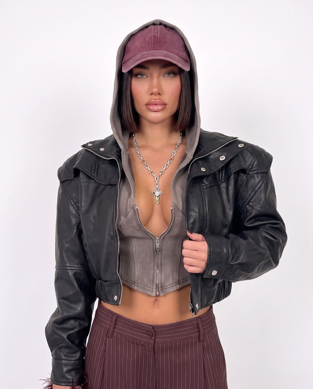 Chaqueta Leather Crush-Black