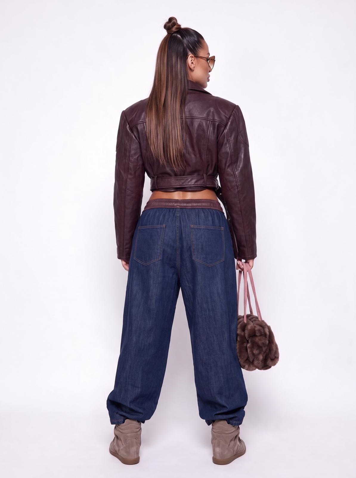 Jeans Elastic Leather
