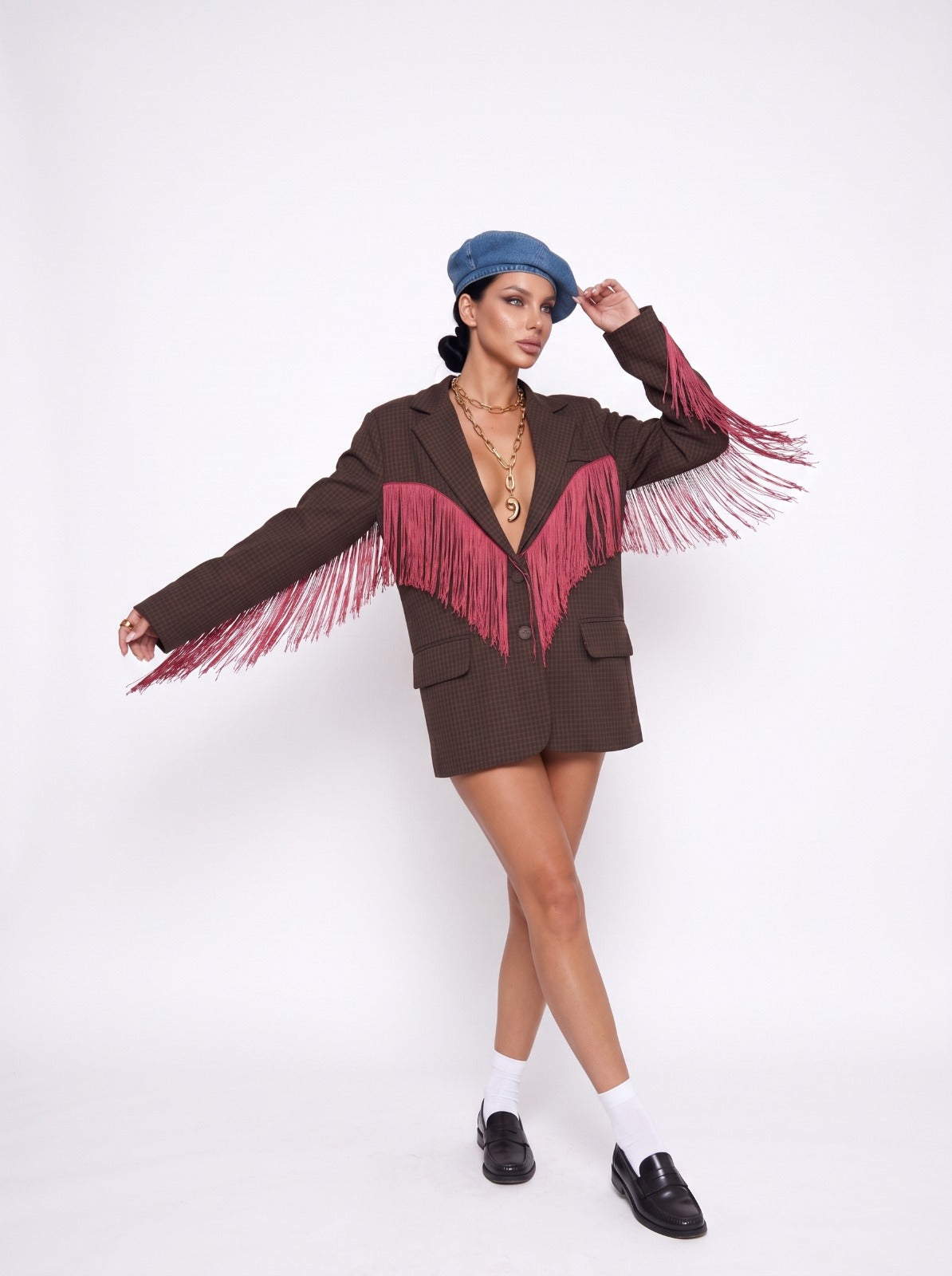 Blazer Red Fringe