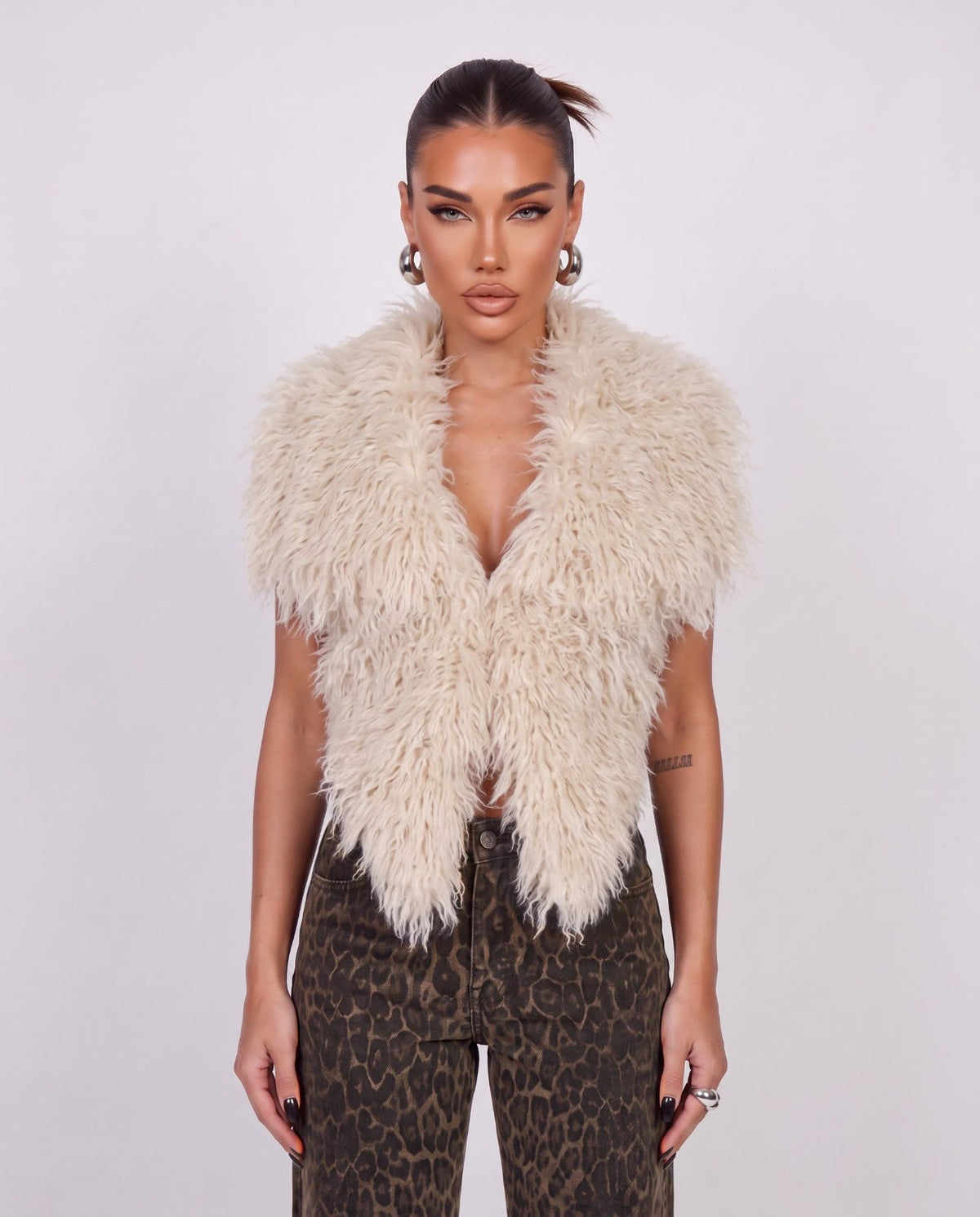 Top Extra Fur-Beige