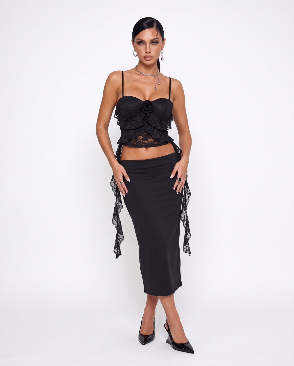 Gonna Midi Perfect Line-Black