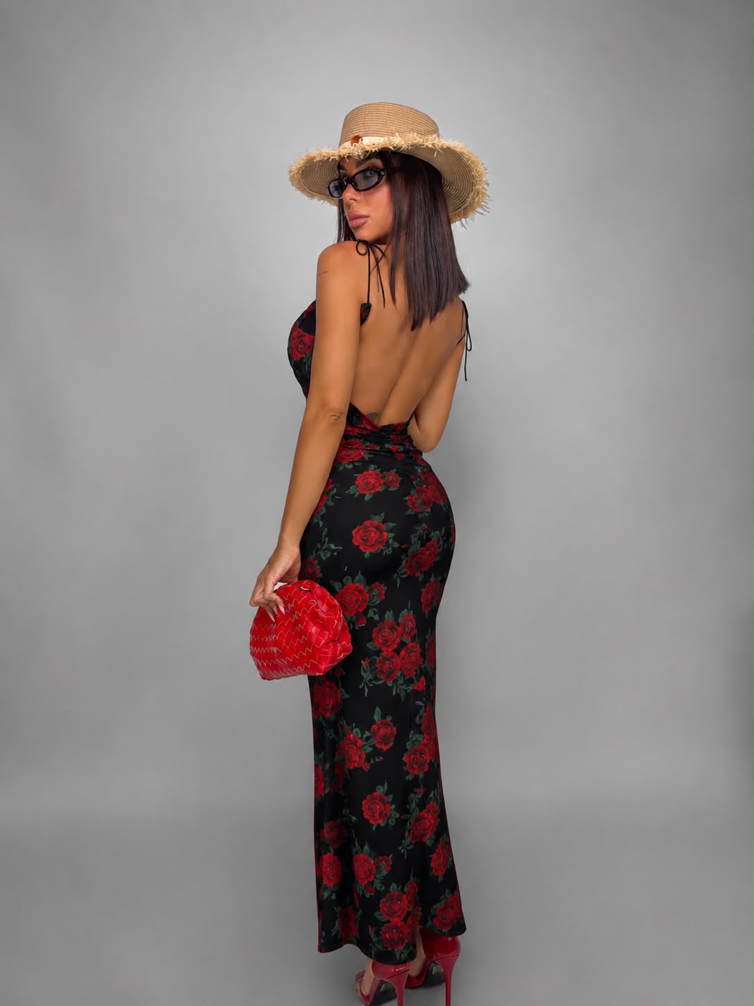 Abito Nahla Roses-Black