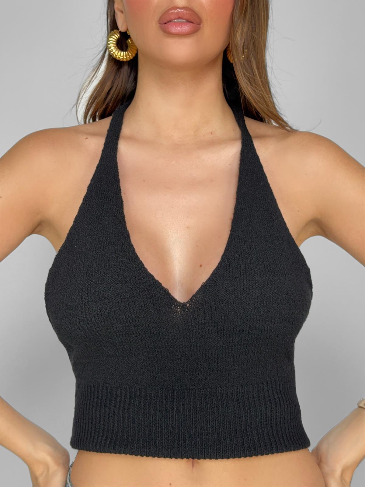 Top Glam Tie-Black