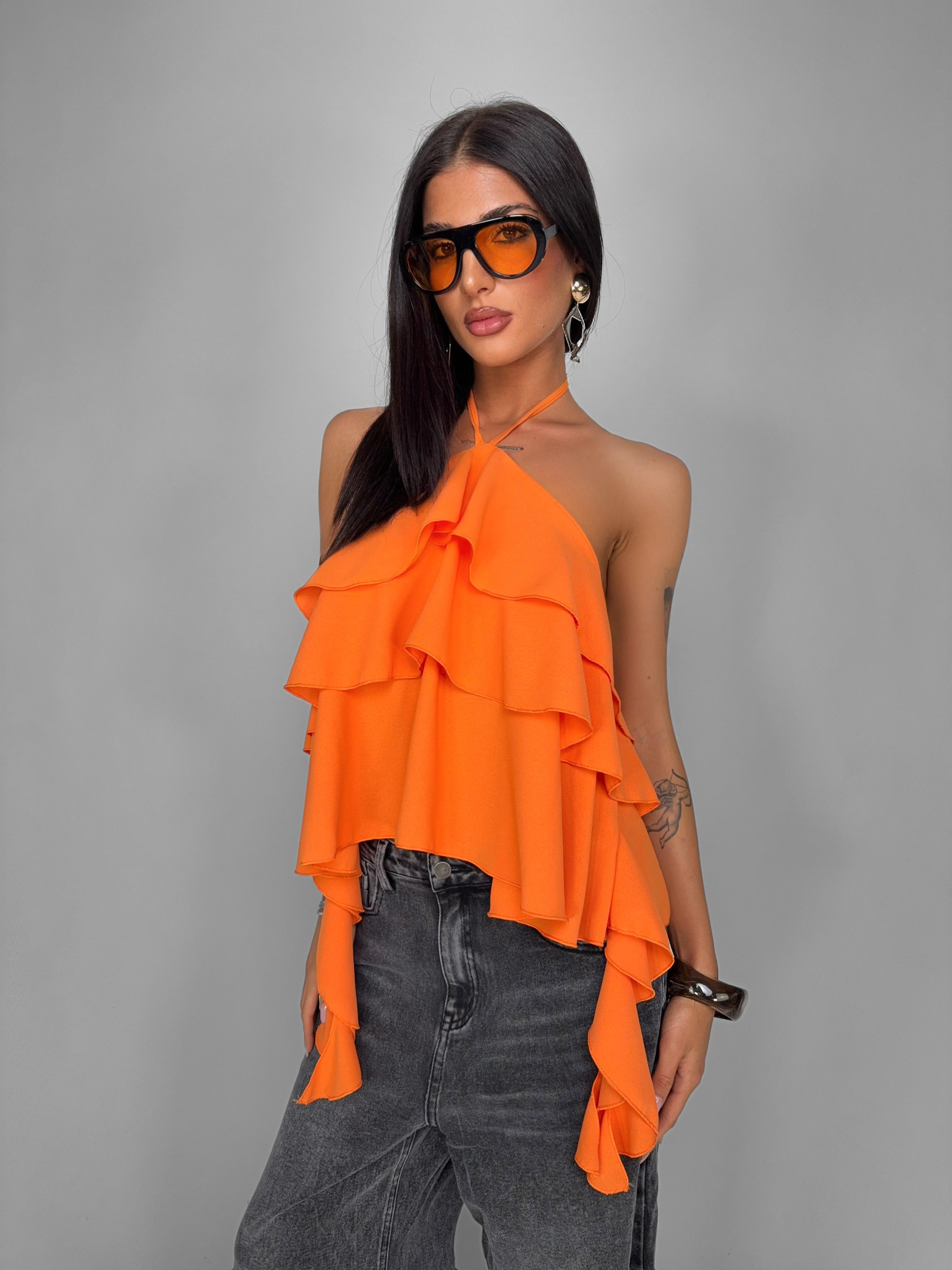 Top Delicate Wave-Orange
