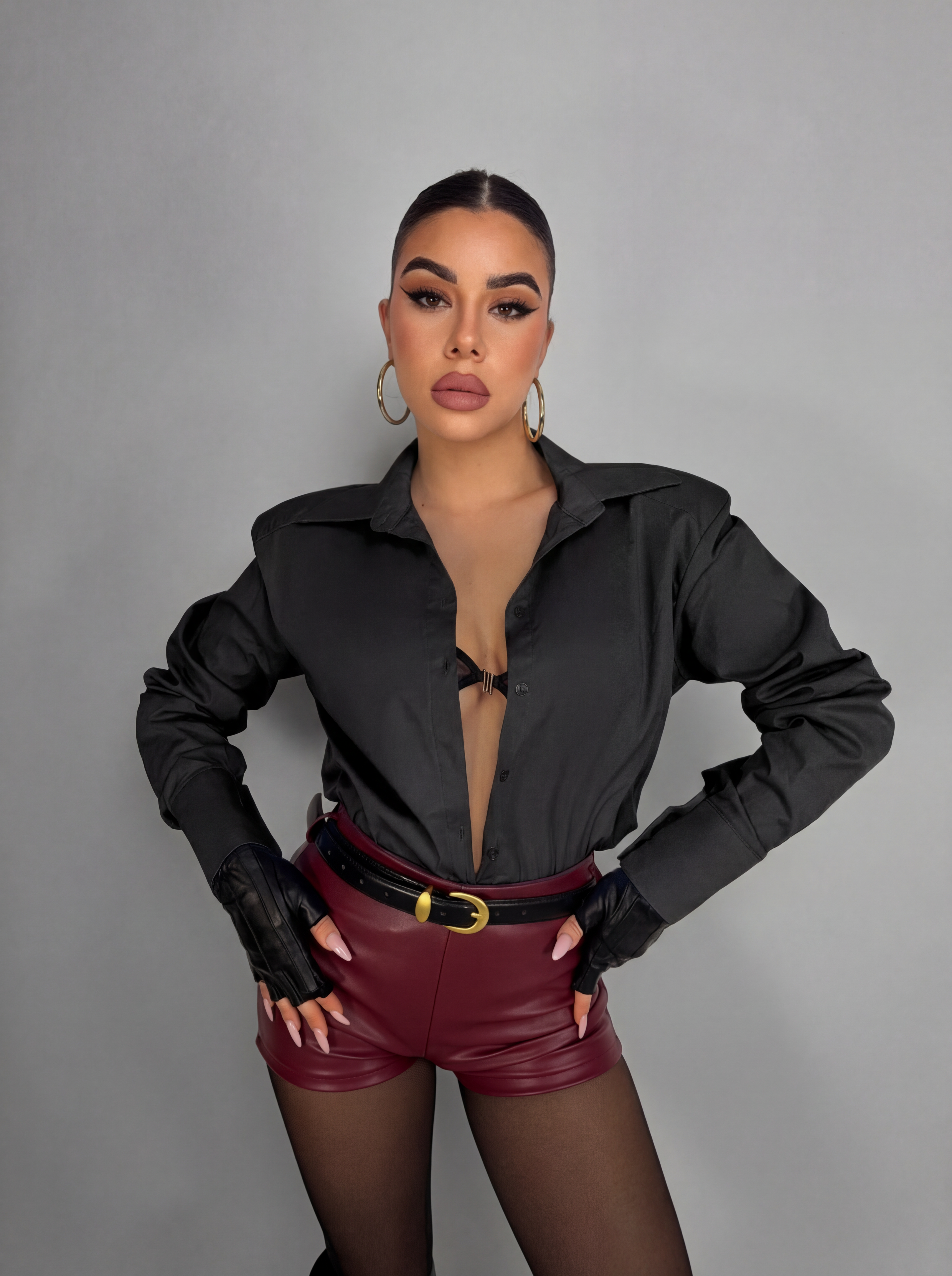 Camicia Mega Shoulder - Black