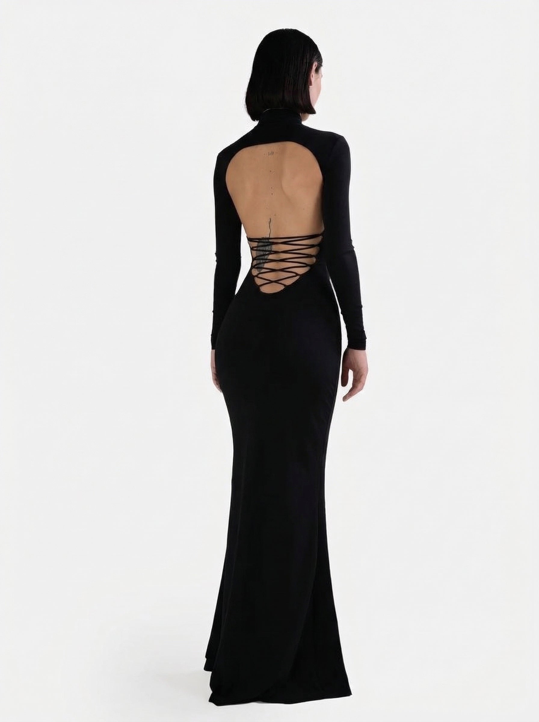 Abito Fitted Lace-Black