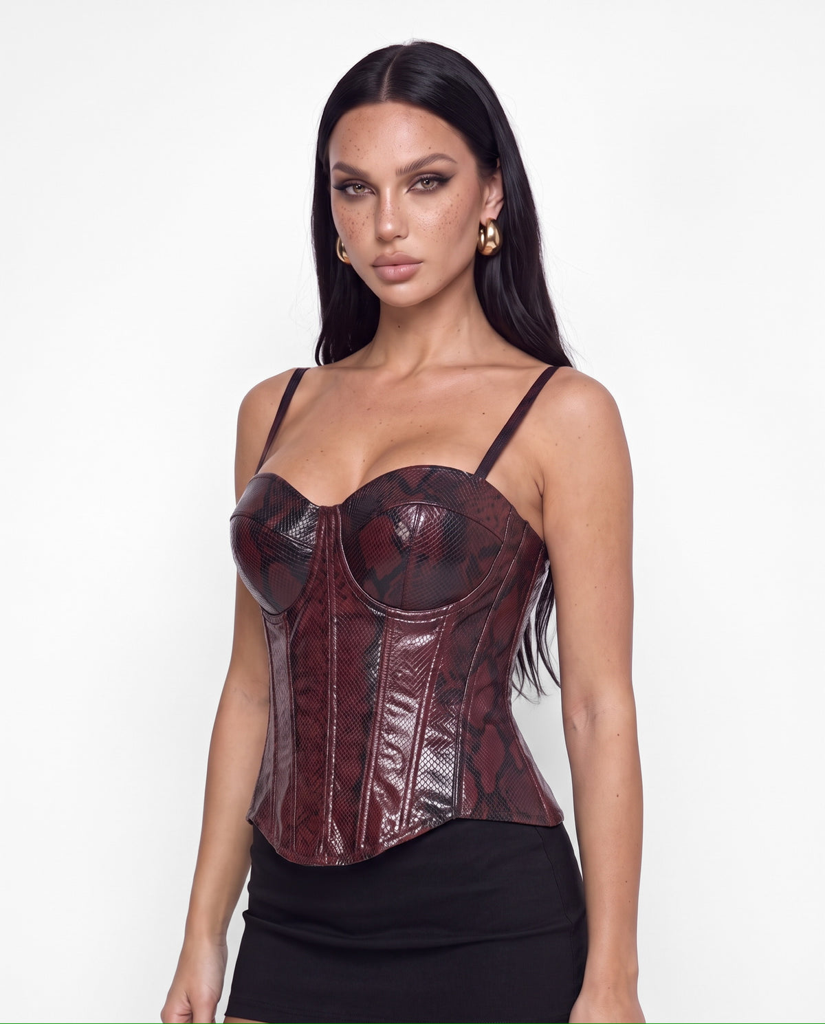 Corsetto Python Glam-Cherry Red